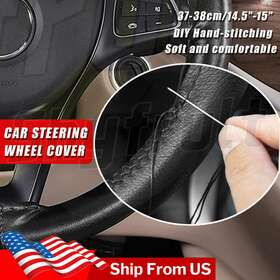 Shyfrult 463467594282 15 Inch Diy Steering Wheel Cover Genuine Leather For Dodge Ram 1500/2500/3500 03-08