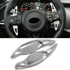 Hukyu-2050yfa1024 Silver Alu Steering Wheel Paddle Shifter Extension For Kia Stinger Ck K8 2018-up