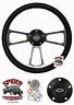 Sp1098bb Foreversharp Chevrolet Steering Wheel Bowtie Polished Billet Black Button