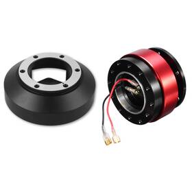Sw141h-qr300rd Speed And Style Racing Red Snap Off Steering Wheel Quick Release Boss Hub For 07-12 Nissan Sentra