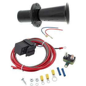 9101142 Speedway Motors Black Ah-oo-gah Horn And Universal Electric Relay
