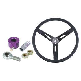 9109773 Speedway Motors 15 Inch Steel Dished Steering Wheel Combo Purple Grip/hub