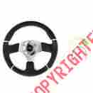 Dc-sw-205l St-008r Nrg 320mm Sport Leather Steering Wheel Red Stitch Chrome Trim