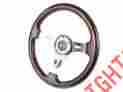 St-015ch-bl St-015-1ch Classic Wood Grain Wheel 330mm 3 Spoke Center In Chrome