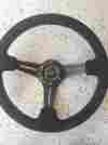 St-018s Nrg Steering Wheel Black Suede Grip Deep Dish