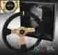 St-036gd Ilovetacotaco Nrg Steering Wheel 3 Deep Dish 350mm Black Pvc Leather Gold Center Red