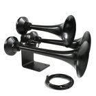 St-1006a-bk Ssm Train Horns 3 Trumpet Metal Air Kong Mk-i Rv Truck Big Rig Black 1006a-bk