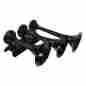St-1006d-bk Ssm Black In-line Air Horn Triple Trumpet All Metal Horns Kong Mk I Truck Train 1006d-bk