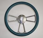 1098-teal Steering 14 Kit Teal " Billet Wheel Adaptor Wrap Hub Aluminum