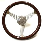 Steering Banjo Adapter Steel Spokes Horn " Ford Mahogany Wheel 15 Stainless