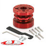 Steering Wheel Hub Adapter Adjustable Extension Universal 350mm Red For Toyota