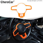 Cherocar20220608005 Steering Wheel Panel Cover Trim Accessories For Jeep Wrangler Jl Jt 2018 Orange