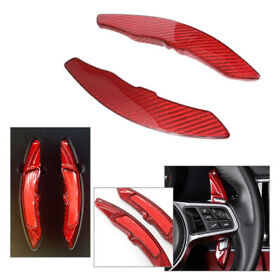Steering Wheel Shift Paddle Add On For Porsche Macan Cayenne 718 Carbon Red