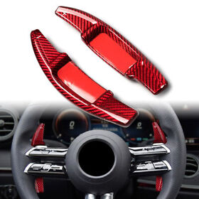 Steering Wheel Shift Paddle Carbon Fiber Red For Mercedes Benz E Class E260 2021