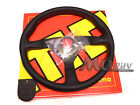 Mom-mcl32bk3b Stitch 320mm Mcl32bk3b Momo Leather Black Carlo Monte Steering Wheel Red