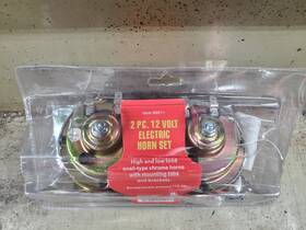 99911 Store New 2pc 12 Volt Car Horn 110 Db Chrome And Steel