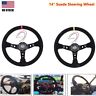Stw025-use Rastp Us Deep Dish Drifting Racing Suede Steering Wheel Leather
