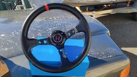 123401sz Suede Steering Wheel Honda Civic Integra Prelude Leather Nrg Quick Release Hub