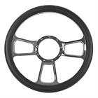 Sum-772706 Summit Racing Steering Wheel Style Billet Aluminum Black 190861042896