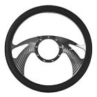 Sum-772714 Summit Racing Steering Wheel Boomerang Billet Aluminum Black 190861042971