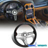 Superbautoparts Universal Dark Force Chrome Spoke Sport Racing Wooden Steering