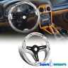 Superbautoparts Universal Ivory White Black Spoke Sport Racing Wooden Steering