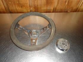 Sup500 Superior 500 Steering Wheel Black 3-spoke 12-1/2 Inch Street Rat Rod Custom