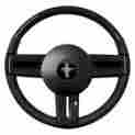Sw-3227-gt-gs Sherwood Steering Wheel With Piano Black Inserts And Ebony Leather