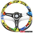 Sw-941-ty Autozensation Wooden Graffiti Style Yellow Skull Spoke Bolt 0680138637158