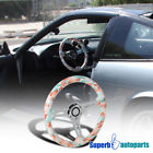Sw-h543-1-ym Superbautoparts Deep Dish Sport Racing Wooden Steering Wheel Red Blue