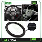 Ta11601909p Black Red Line Car Steering Wheel Cover Universal Pvc Leather