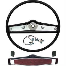 R3493 Tamraz Oer 1969-70 Steering Wheel Kit- Black Cherrywood Shroud