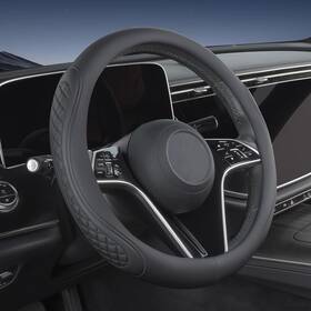 Fxpt820g001 Tauyang Leather Steering Wheel Cover Compatible With Gmc 14 1/2 Inch -15 Black