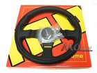 Mom-tea28bk0b Tea28bk0b 280mm Wheel Leather Team Steering Momo Black Spoke