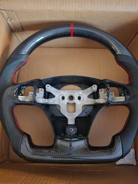 Fxp-cf-06-11-102-tf Tesfeel Steering Wheel For Chevy Corvette C6 2006-2011 Carbon Fiber Nappa Perforated