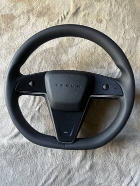 1607880-00-g Tesla 1607880 2021-2023 Model S / X Round Steering Wheel Oem