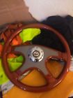 Tfl15s Raptor Tan Front Leather Wood Grain Steering Wheel