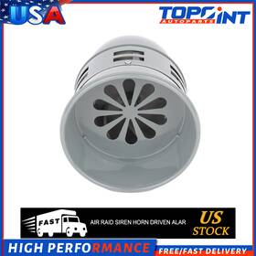 To160352p01 Topoint-autoparts For Car Truck 12v Gray Vintage Compact Automotive Air Raid Siren Horn Alarm