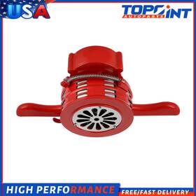 To167303p01 Topoint-autoparts Loud Hand Crank Operated Manual Red 115db Air Raid Alarm Siren Horn 12v