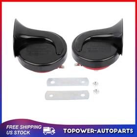 Tp108094pt01 Topower Pair Super Loud 135db Dual-tone Snail Electric Horn Car Truck Siren Universal
