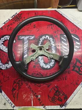 235.to1597 Toyota 96-97 4runner Steering Wheel Black Leather Oem Used P3754b126 B30