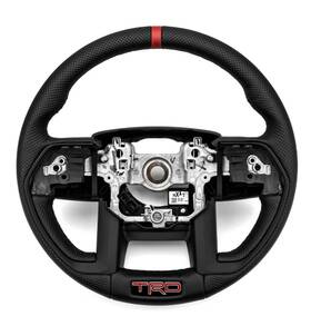45100-0c500-c2 Toyota 22 23 24 25 Tundra Sequoia Trdpro Steering Wheel Black Red With Trd Badge