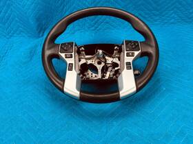 45117-04010-c1 Toyota Tundra Steering Wheel Urethane Black With Switches 2018-2021 Oem