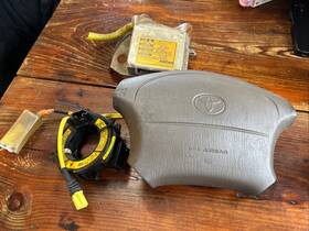 97-t100 Toyota 97 98 T100 Pickup Truck Steering Wheel Horn Pad Complete Tan Used
