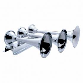 United Pacific 46145 Train Horn Lh 3 Trumpet Horizontal Chrome