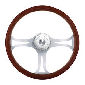 88142 United Pacific Steering Wheel 18 Inch Chrome Blade With Hub For Peterbilt