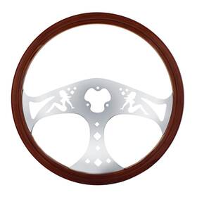 88219 United Pacific 18-inch Chrome Lady Steering Wheel
