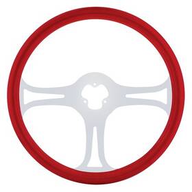 88247 United Pacific Steering Wheel Red With Chrome Spokes Inch Blade