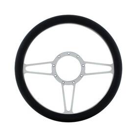 88300 United Pacific Steering Wheel 14 Inch Chrome Aluminum 3 Spoke Style 9