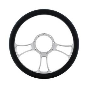 88302 United Pacific Steering Wheel 14 Inch Chrome Aluminum Blade Style With